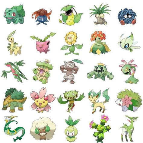 pokemon gen 2 grass types.